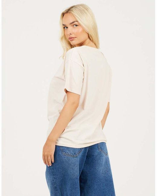Brave Soul White Oversized Graphic Print T-Shirt