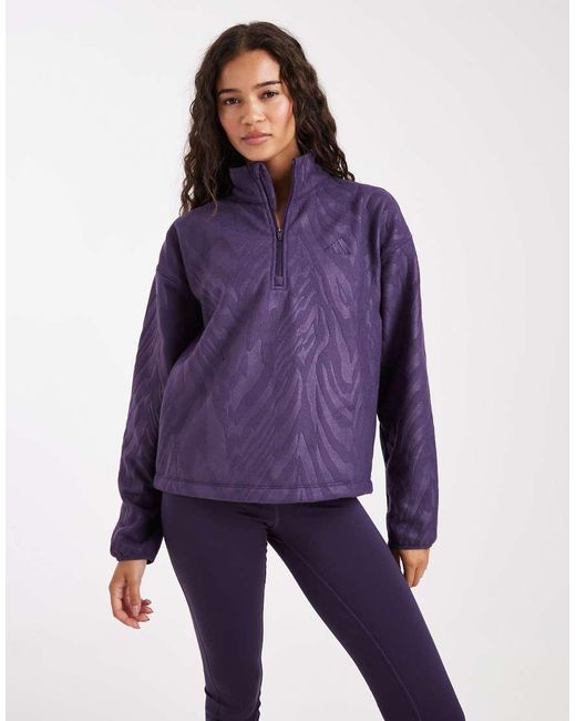 Adidas Originals Purple Adidas Training Polar Fleece Pullover