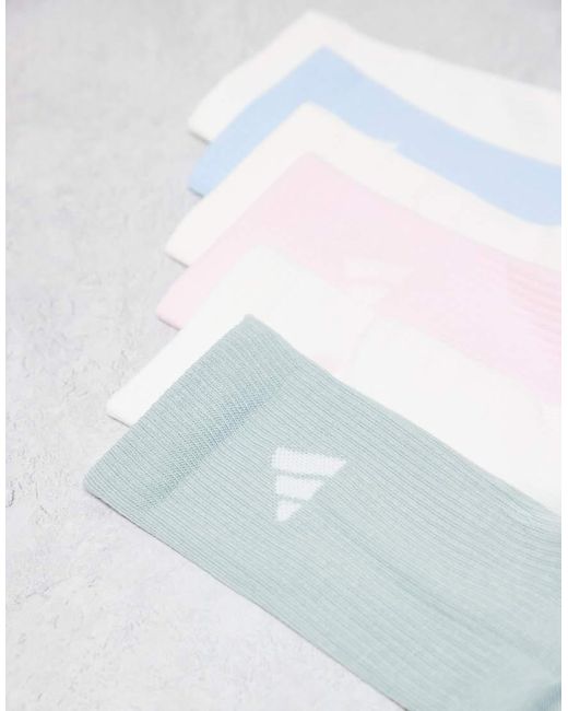 Adidas Originals White Adidas Training Essentials Crew Socks