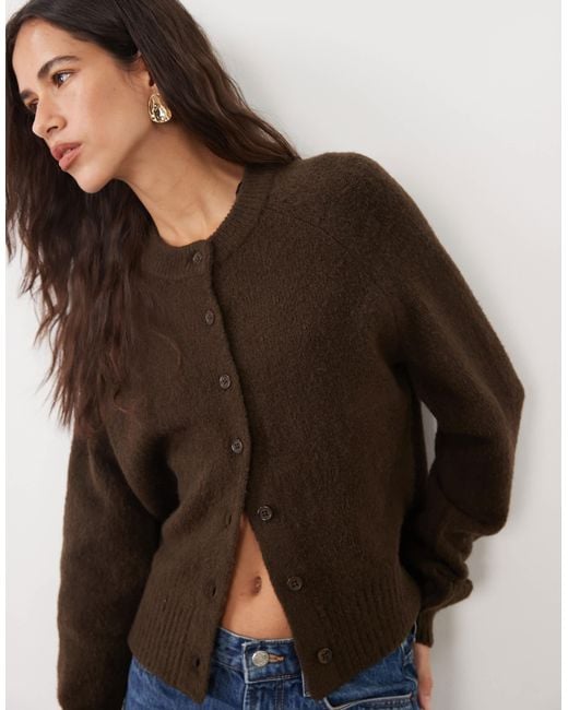 Threadbare Blue Crew Neck Cardigan