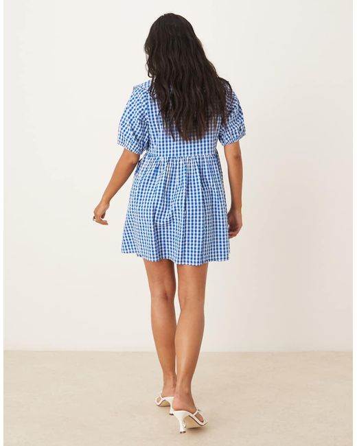 Nobody's Child Petite Blue Blaze Collar Mini Dress