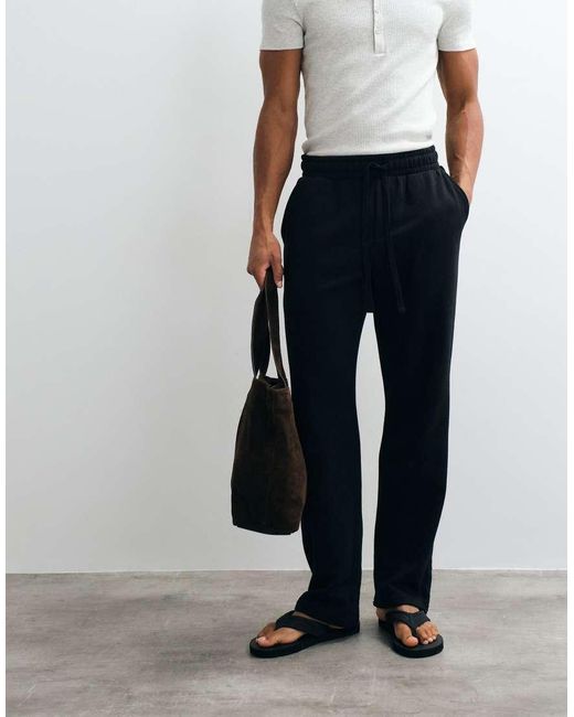 Cotton On Black Relaxed Track Pants for men