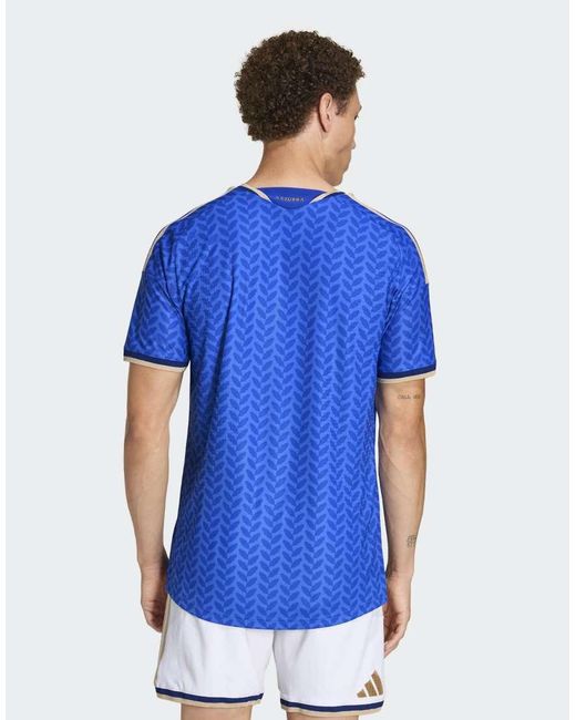 Adidas Originals Blue Italy 26 Home Authentic Jersey for men
