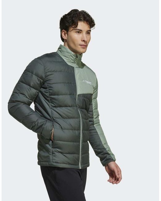 Adidas Green Terrex Multi Light Down Jacket for men