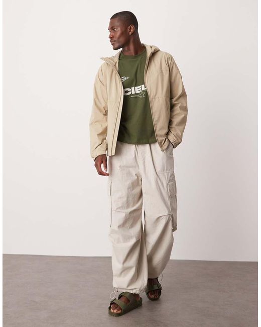 ASOS Oversized Recht T-Shirt Met Verlaagde Schouders En Print in het Green voor heren
