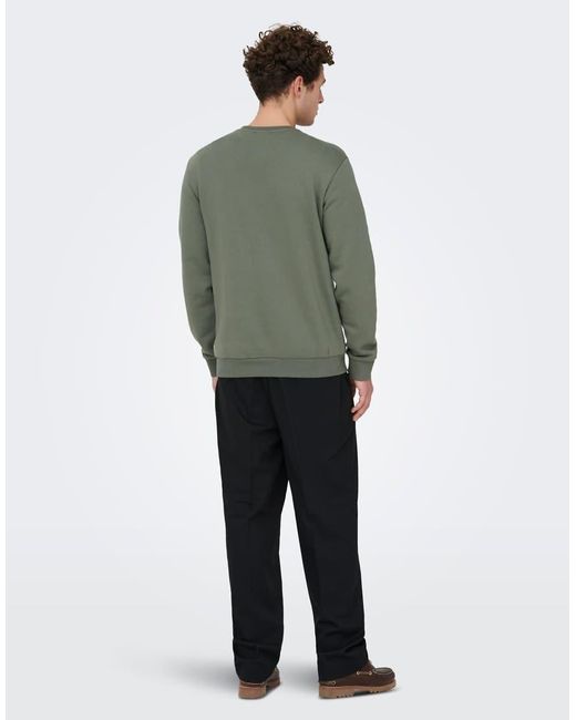Only & Sons Sweatshirt in het Green voor heren