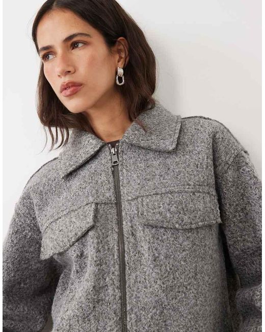 JJ Rebel Gray Short Collared Jacket