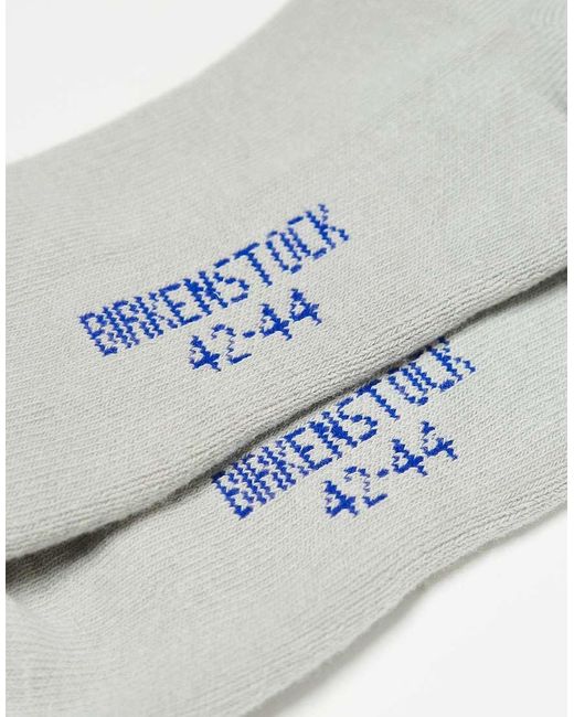 Birkenstock White Unisex Cotton Crew Stripe Sock