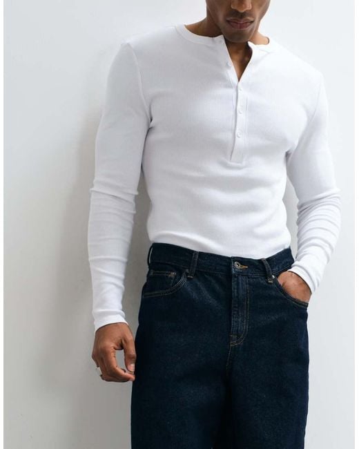 ASOS White baggy Jeans for men