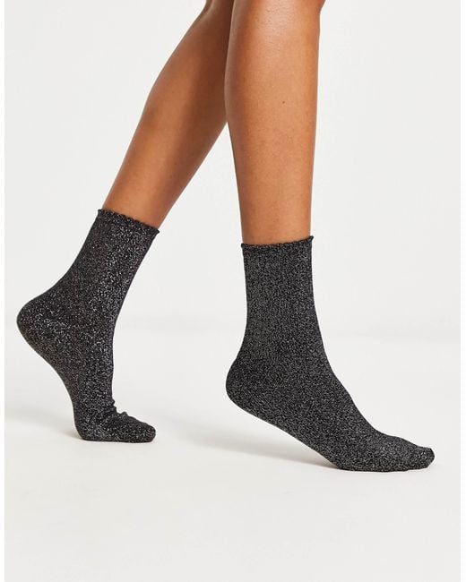 Pieces White Glitter Socks