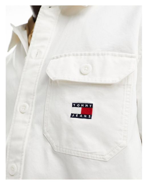 Essential - camicia bianca tinta unita di Tommy Hilfiger in White da Uomo