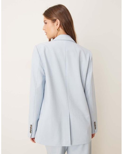 Y.A.S White Oversized Blazer With Tortoise Shell Button Detail Co-ord