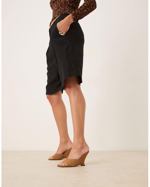 ASOS Natural Tansi High Heeled Wedge Mules