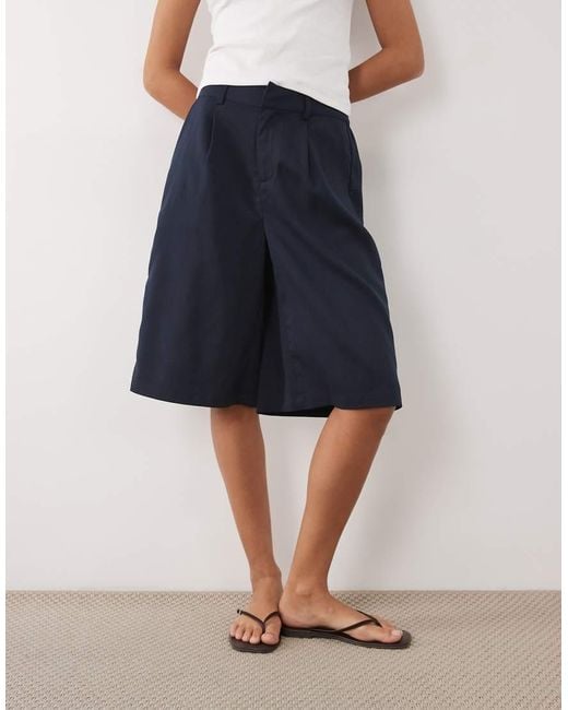 Threadbare Blue Tailored Bermuda Shorts
