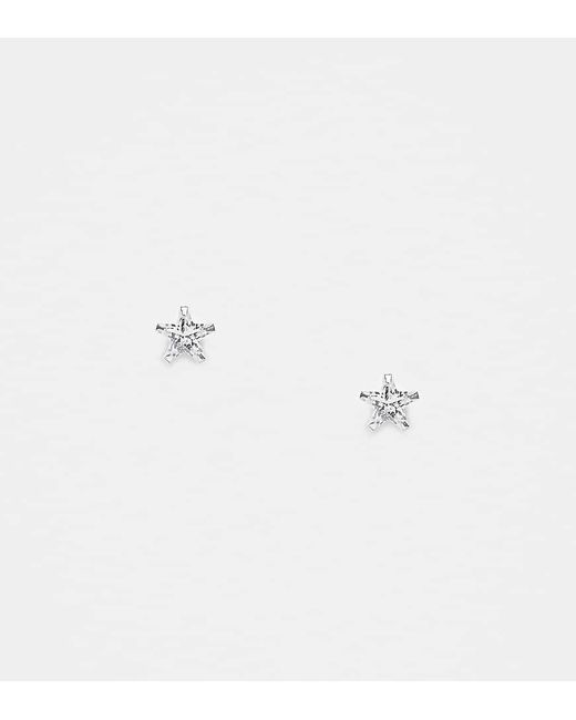 Pendientes De Botón De Plata De Ley Con Diseño De Circonita En Forma De Estrella De -Plateado Kingsley Ryan de color Multicolor