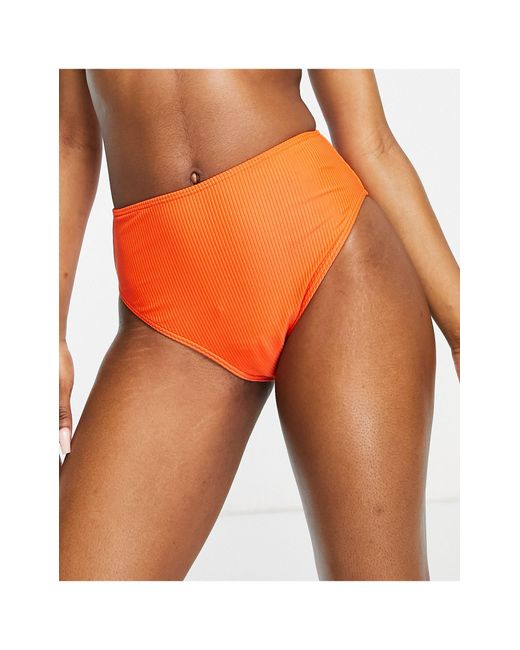 New Look Orange High Waist Bikini Bottom