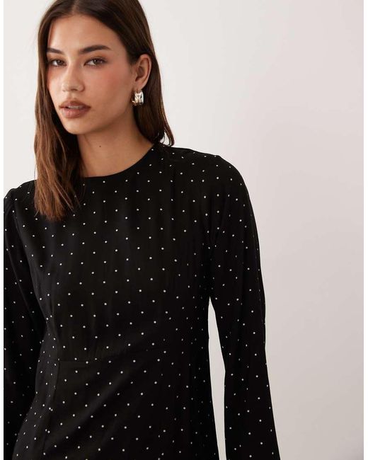 ASOS Black Long Sleeve Mini Dress