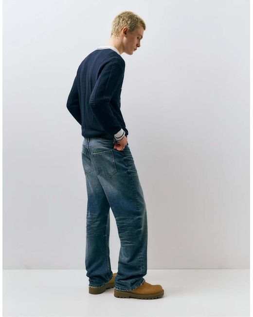 Polo Da Calcio di Pull&Bear in Blue da Uomo