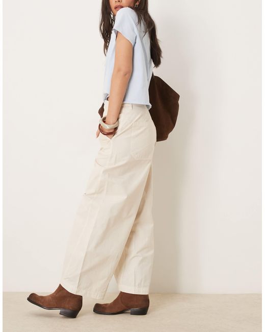 Free People Natural Rylee Relaxed Chino Trousers