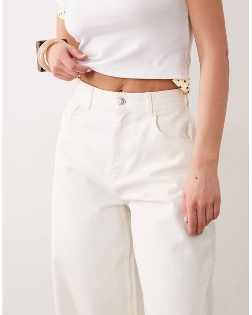 Miss Selfridge Natural Barrel Leg Jean