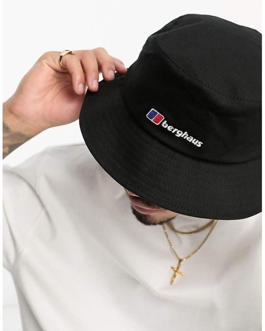 Berghaus Black Recognition Bucket Hat for men