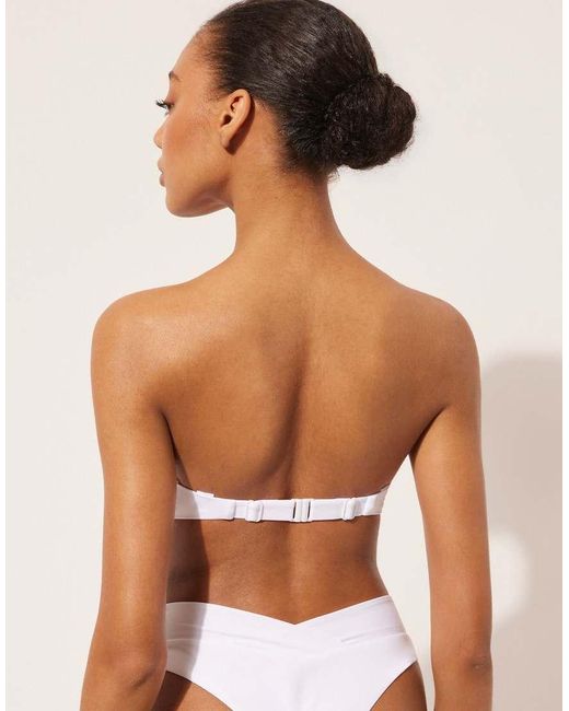 Calzedonia White Calzendonia Padded Bandeau Bikini Top Indonesia