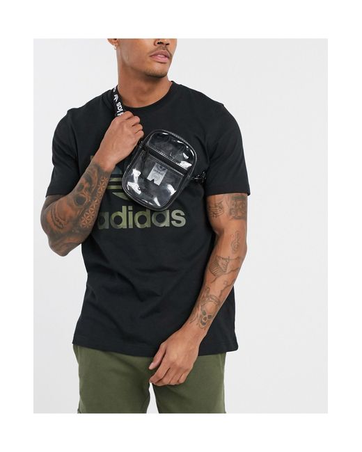 Adidas Originals Black Clear Festival Crossbody Bag for men