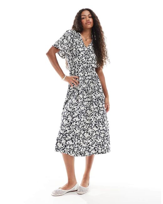 Vestito Midi Da Giorno A Fiori di ONLY in Blue