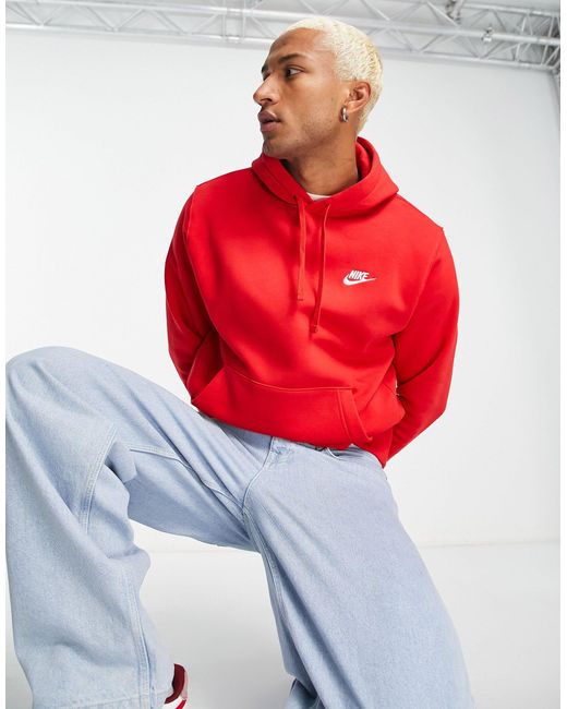 Sudadera roja con capucha club Nike de hombre de color Red