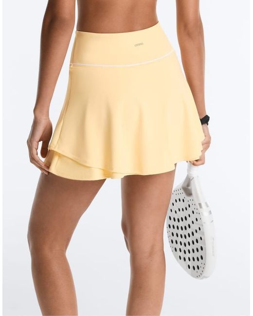 Oysho Natural Comfortlux High-rise Piping Mini Skirt