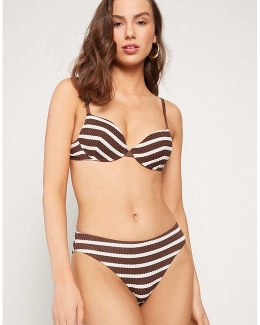 Tezenis Natural Desert Stripes Classic Bikini Bottoms