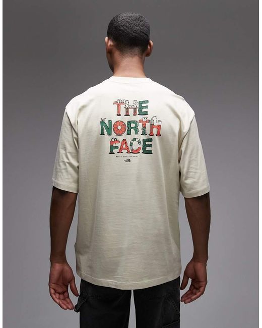 The North Face Gray Food Fun Back Print T-shirt for men