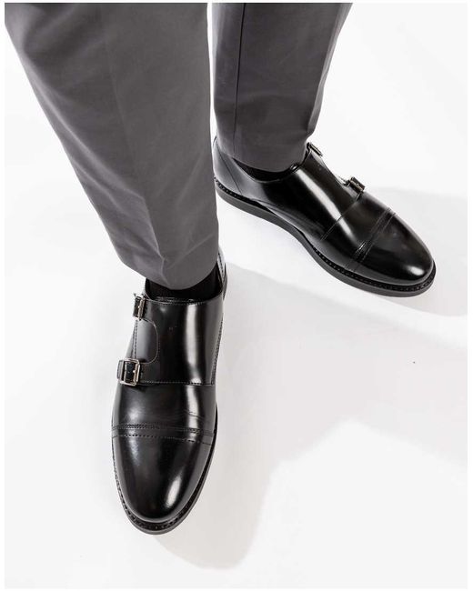 Base London Black Knight Monk Shoe for men