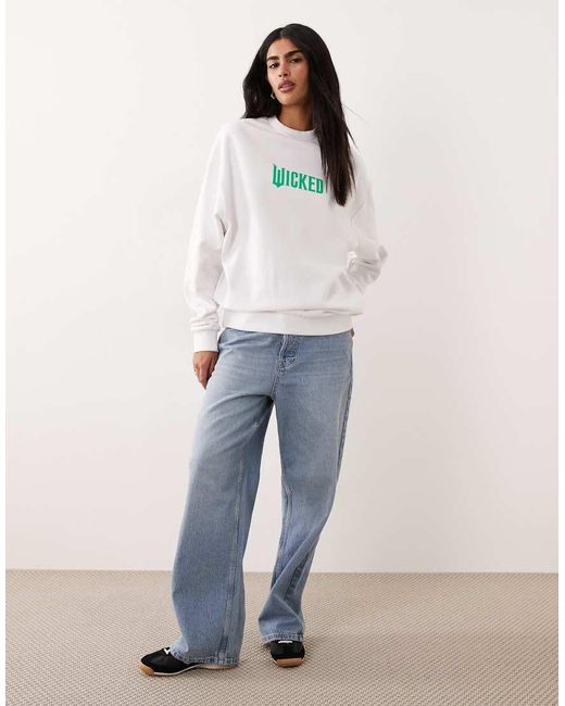 ASOS Gray Relaxed Sweat With Wicked Print