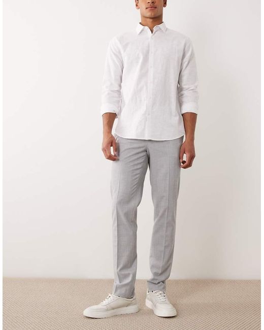 Mango Gray Paris Super Slim Fit Suit Trouser Co-ord for men