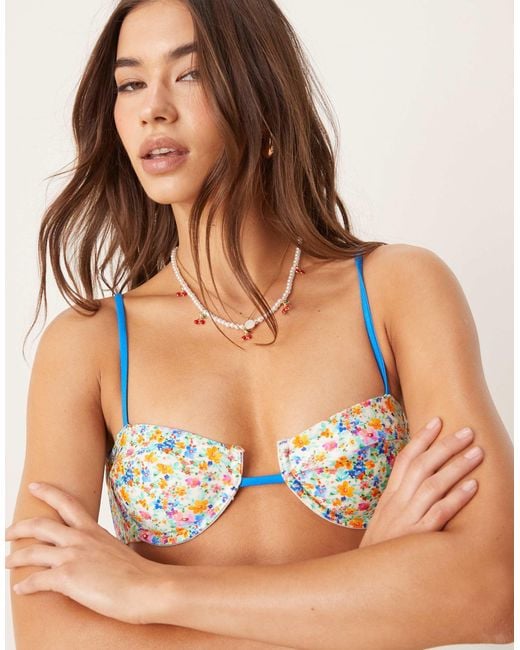 Bright Swimwear Brown Bright Swim Lola Botanica Underwire Bikini Top