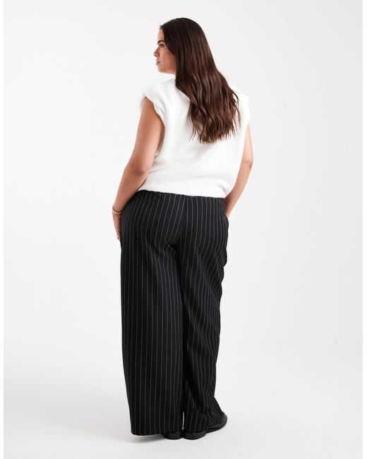 ASOS White Curve Tailored Relaxed Straight Leg Trousers