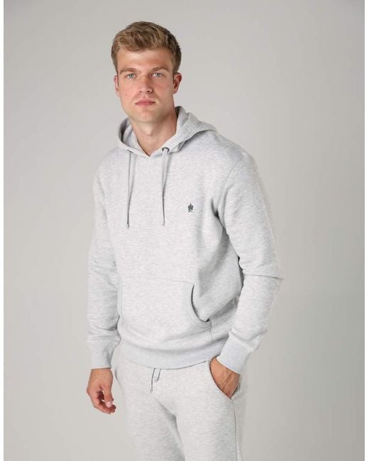 French Connection Gray Cotton Blend Hoody for men