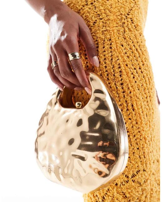 Orange clutch bag asos deals