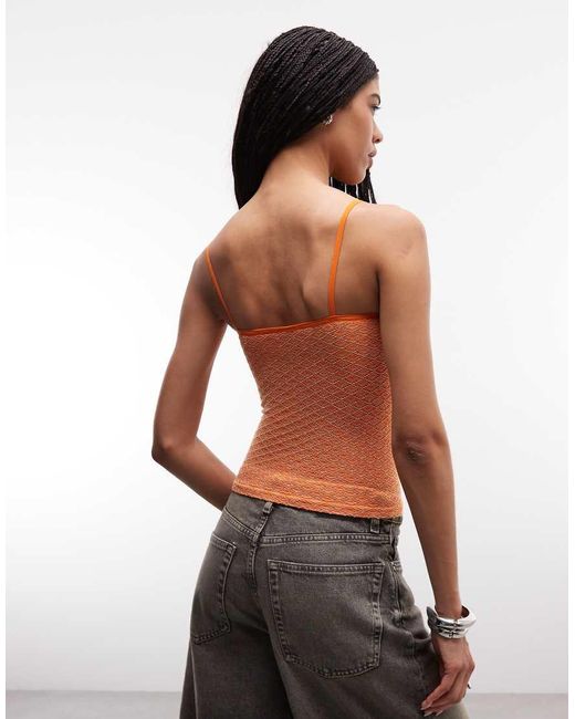 ASOS Orange Seamless Jacquard Cami Top