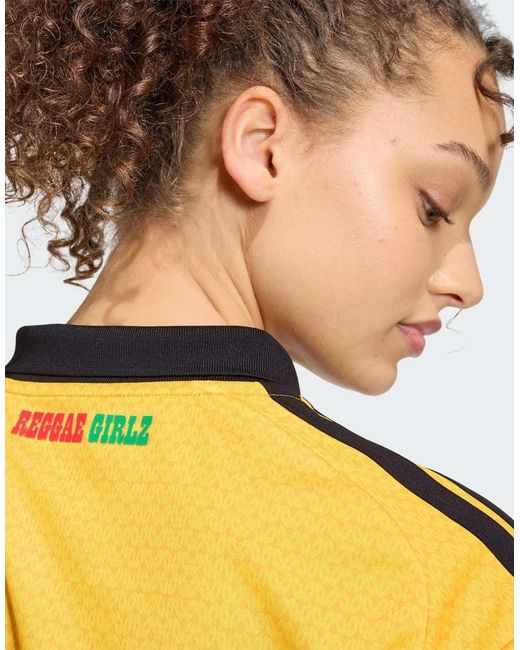 Adidas Originals Metallic Jamaica 26 X Bob Marley Home Cropped Jersey