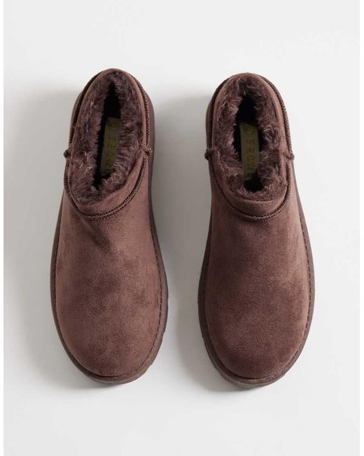 SEQWL Brown Cosy Micro Boots