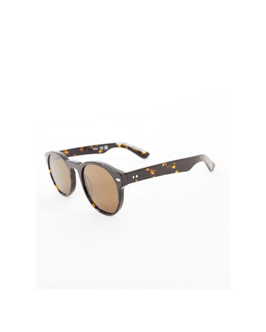 Spitfire Blue Cut Ninety Five Round Sunglasses
