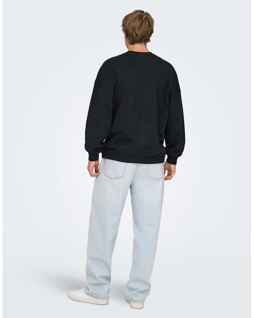 Only & Sons Blue Loose-Fit Jeans for men