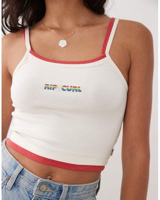 Rip Curl Blue Rip Curl Layered Crop Beach Cami