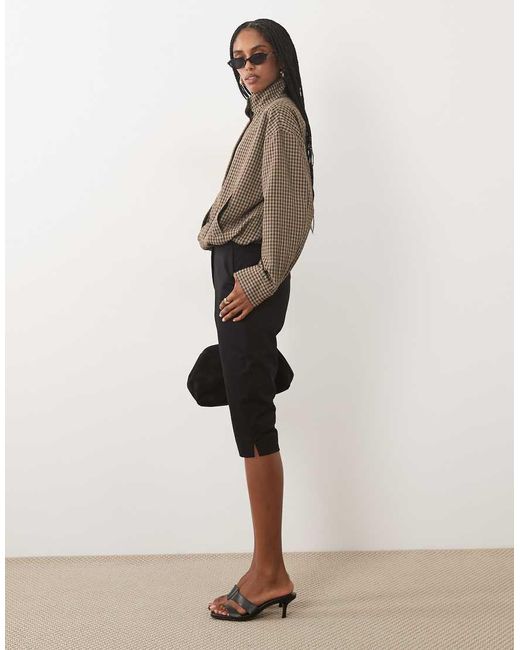 Jdy Brown Funnel Neck Bomber Jacket
