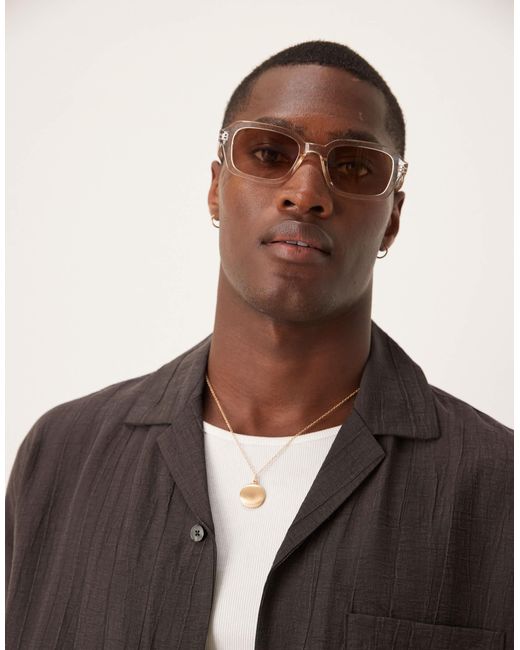 Chemise décontractée en coton texturé à manches courtes - chocolat Mango pour homme en coloris Black