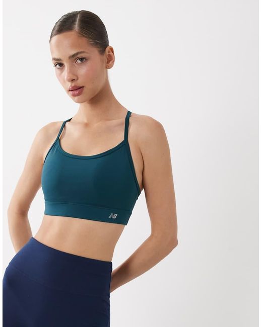 New Balance Blue Essential Yoga Bra