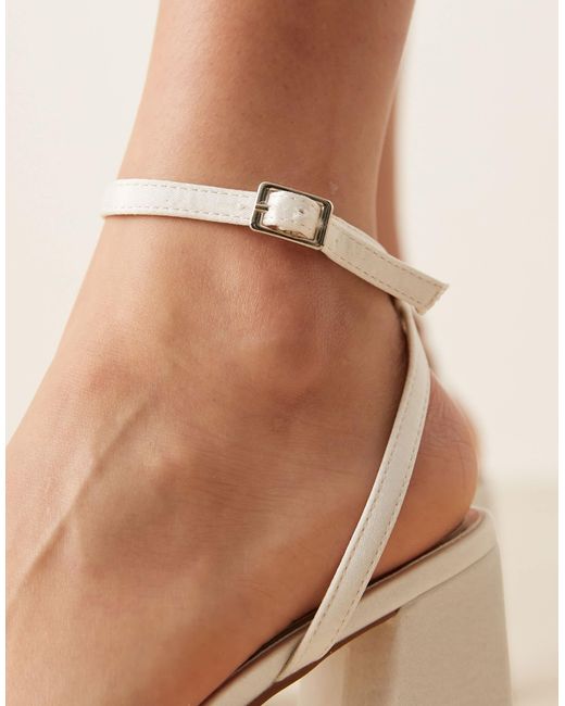 Be Mine Wide Fit Brown Bridal Wink 2 Heeled Sandals