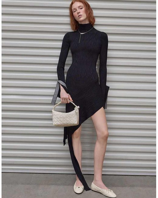 Charles & Keith Gray Ivette Woven Shoulder Bag